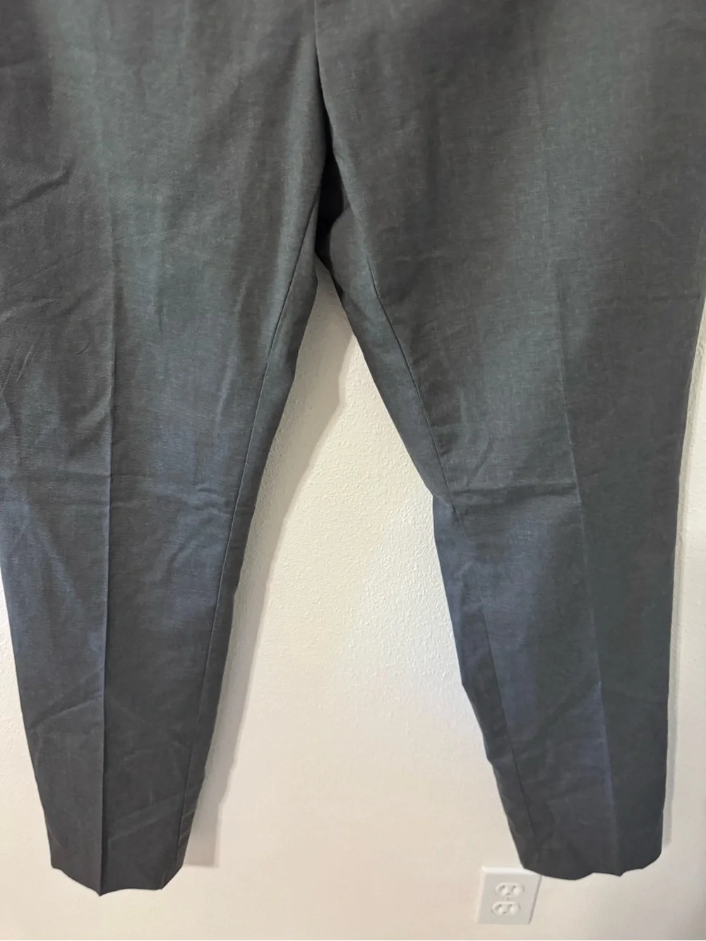 Banana Republic Core Temp Non Iron Charcoal Gray Cotton Blend Slim Fit NWT-32x29